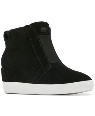 Sorel Womens Out N About Pull-On Hi Black, Sea Salt 11M