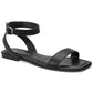 Sun Stone Quebecc Ankle-Strap Flat Sanda Black 8M
