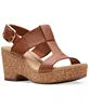 Clarks Giselle Style Wedge Heel Platform Tan 6M