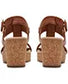 Clarks Giselle Style Wedge Heel Platform Tan 6M