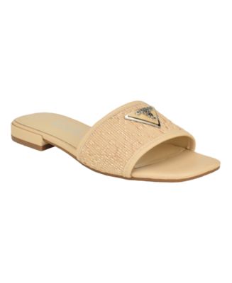 GUESS Womens Tamsea One Band Light Natural Woven Raffia 6.5M