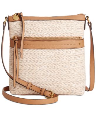 Style Co Straw North South Crossbody