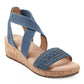 Easy Spirit Womens Lorena Wov BlueGold 9M
