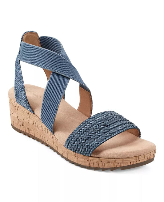 Easy Spirit Womens Lorena Wov BlueGold 9M