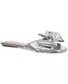 On 34th Womens Jazminn Bow Slip-On Sl Silver Snake 6M