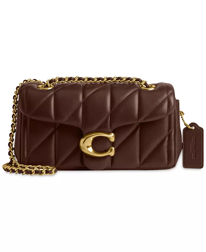COACH Quilted Leather Mini Tabby Sholder Brass/Maple