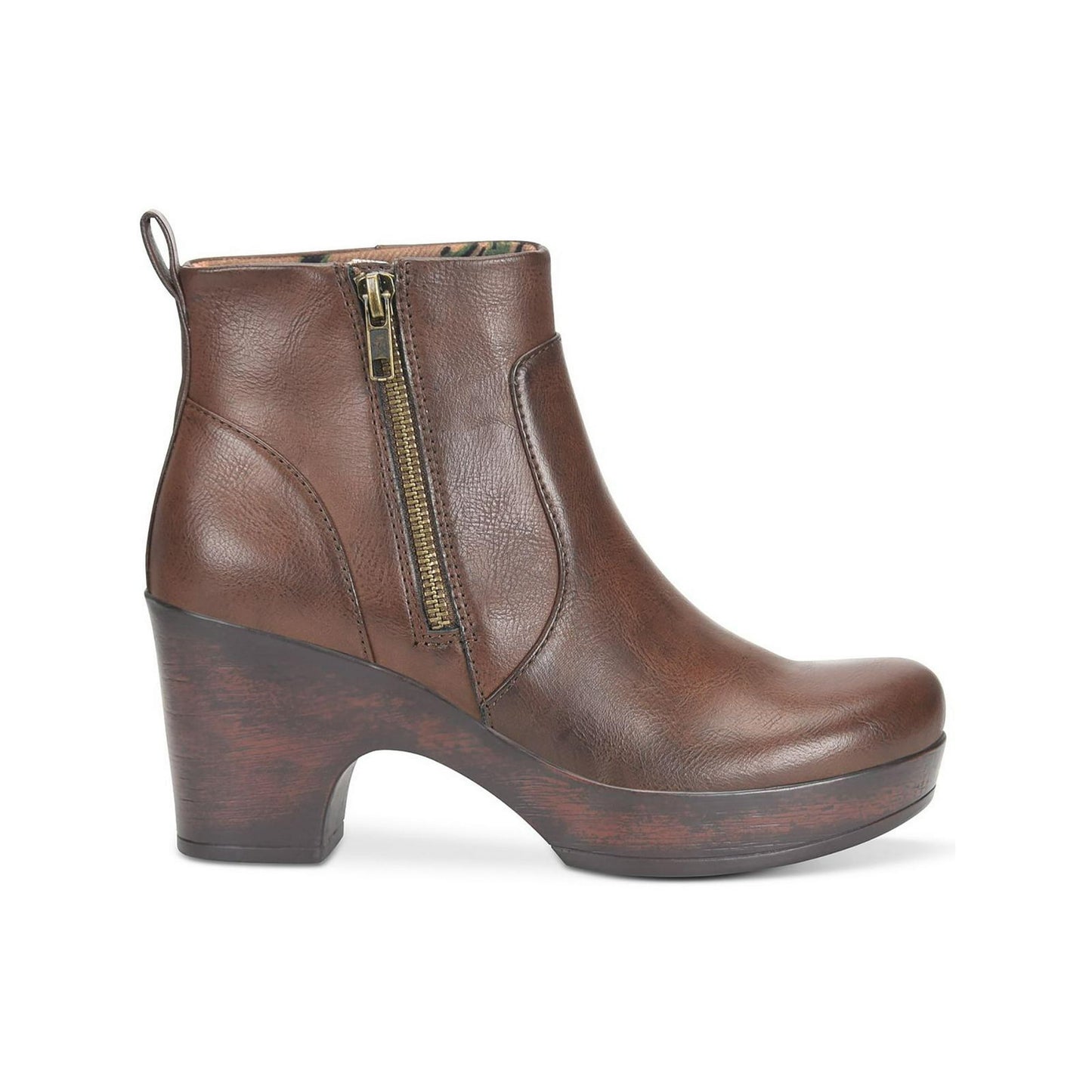 b.o.c. Blakelynn Platform Wedge Zip up - Brown 8.5M
