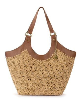 The Sak Roma Straw Small Shopp Natural Primrose Straw