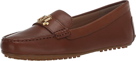 Lauren Ralph Lauren Womens Barnsbury Slip-On Driv Dark Mahogany 10M