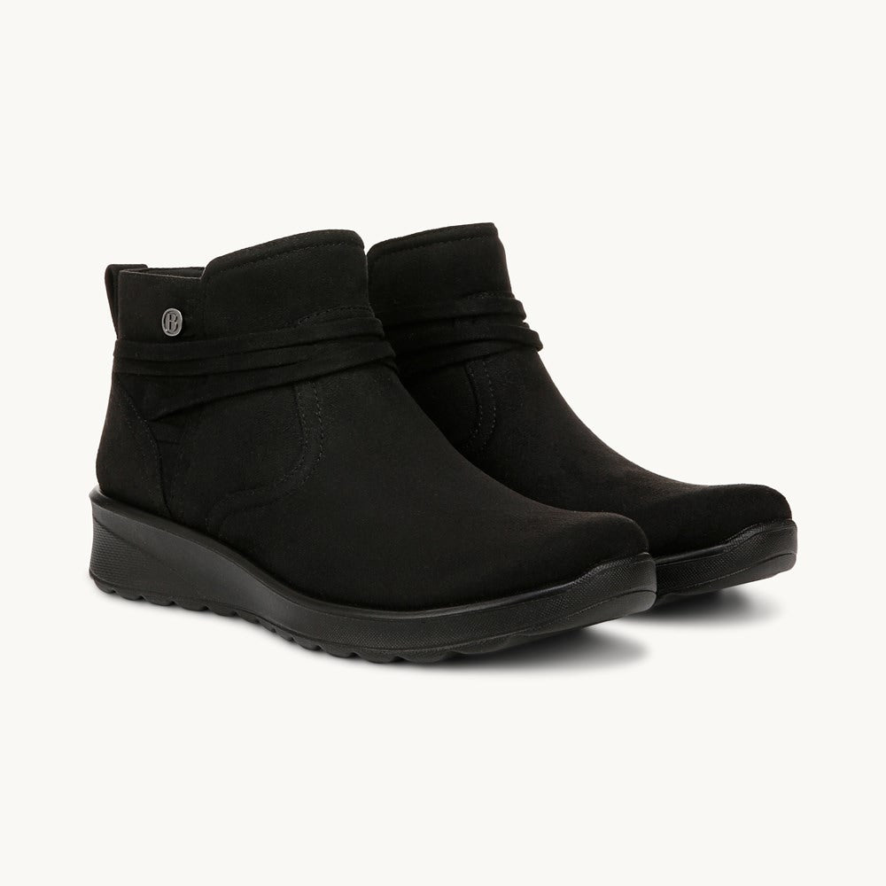 LifeStride Guest Washable Booties Black Fabric 9M