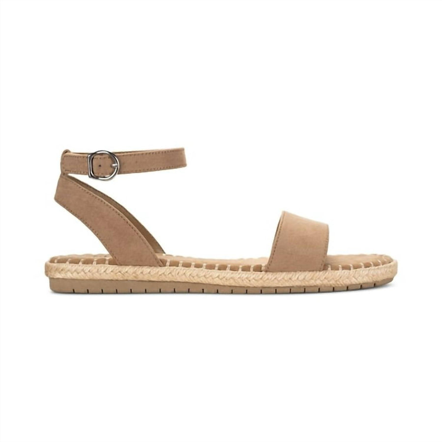 Style Co Peggyy Ankle-Strap Espadrille Taupe Micro 9M
