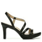 Naturalizer Brenta Strappy Dress Sandals Black Faux Leather 5.5M