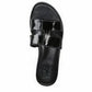 Naturalizer Fame Slide Sandals Black Patent Leather 5.5M