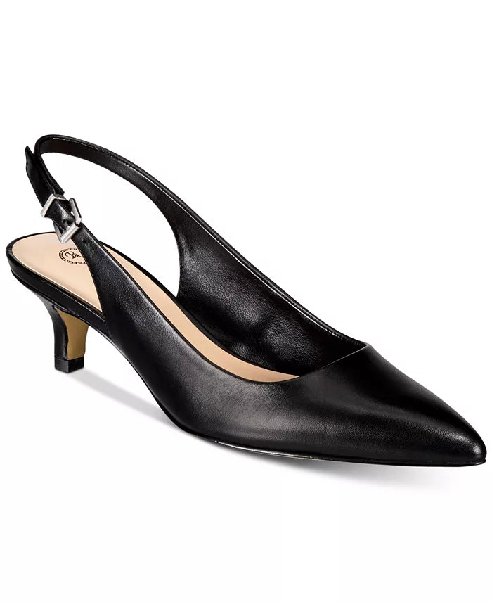 Bella Vita Scarlett Slingback Pumps Black Leather 8W