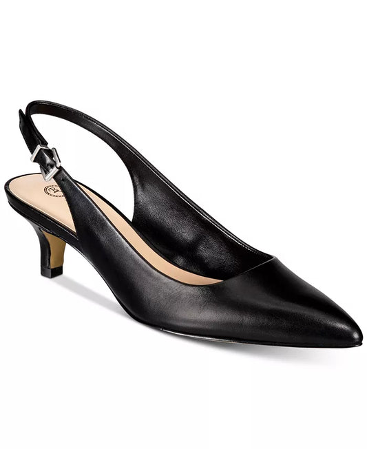 Bella Vita Scarlett Slingback Pumps Black Leather 7.5W