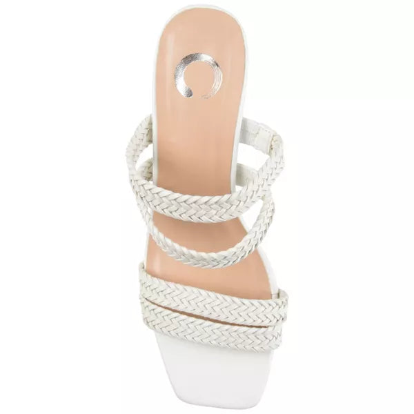 Journee Collection Womens Natia White 7.5W