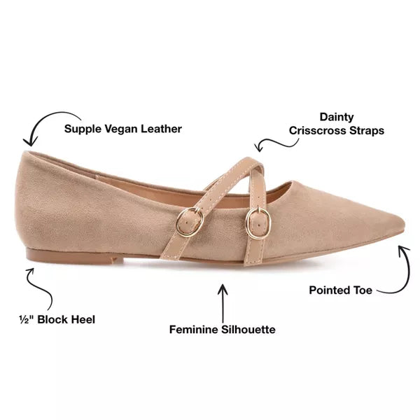 Journee Collection Womens Pat Taupe 8W