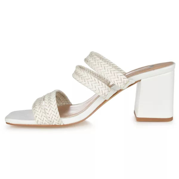 Journee Collection Womens Natia White 7.5W