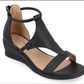 Journee Collection Womens Trayle wedge Black 7.5M