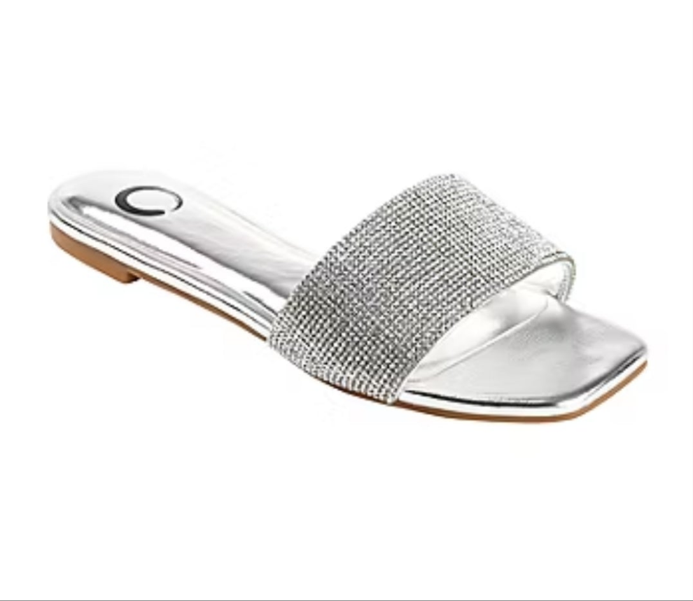 Journee Collection Womens Gra Silver 6M