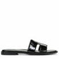 Naturalizer Fame Slide Sandals Black Patent Leather 5.5M