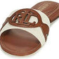Lauren Ralph Lauren Alegra Slide Sandals Natural, Deep Saddle Tan 7M