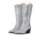 Betsey Johnson Womens Randy R Silver 7.5M
