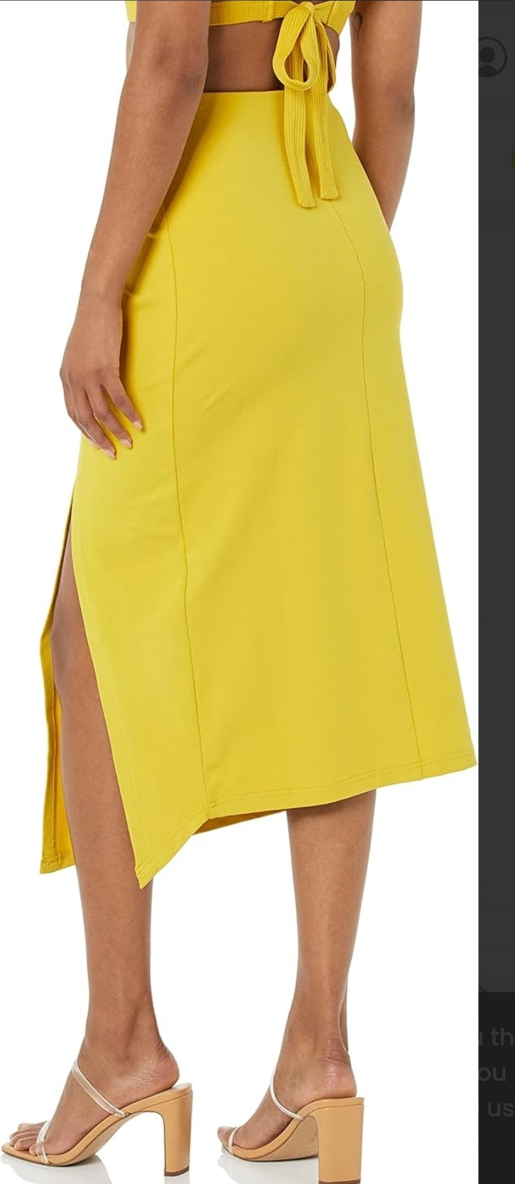 Women's faux wrap midi skirt