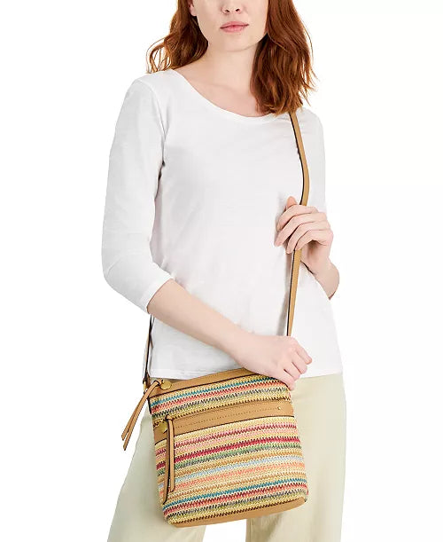 Style Co Straw North South Crossbody