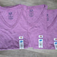 3 Heather purple V-neck Tees (Medium)