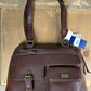 White Mountain chocolate leather shoulder bag