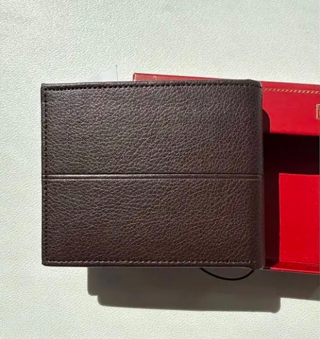 Perry Ellis Mens Slim Leather Trifold Wallet - Brown (lot of 10)