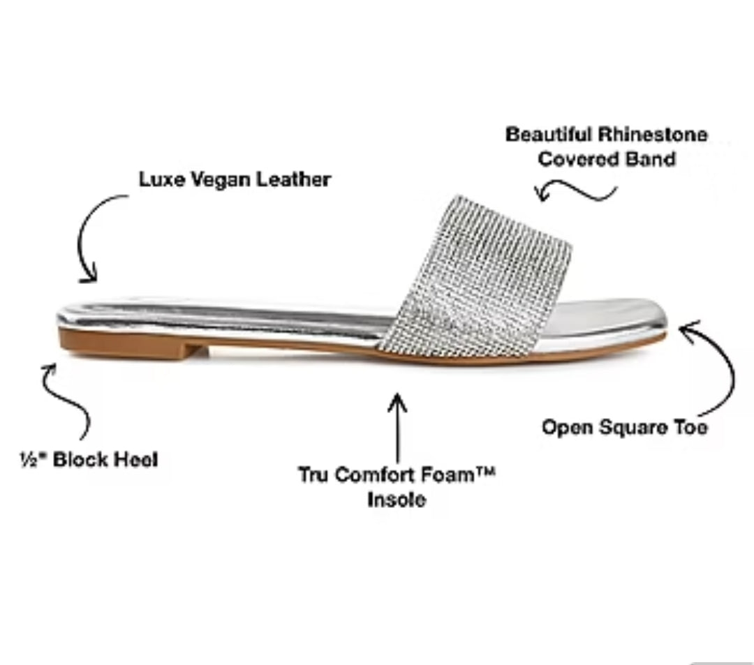 Journee Collection Womens Gra Silver 6M