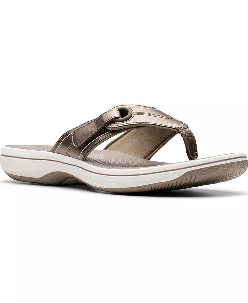 Clarks Womens Cloudsteppers B Pewter 6M