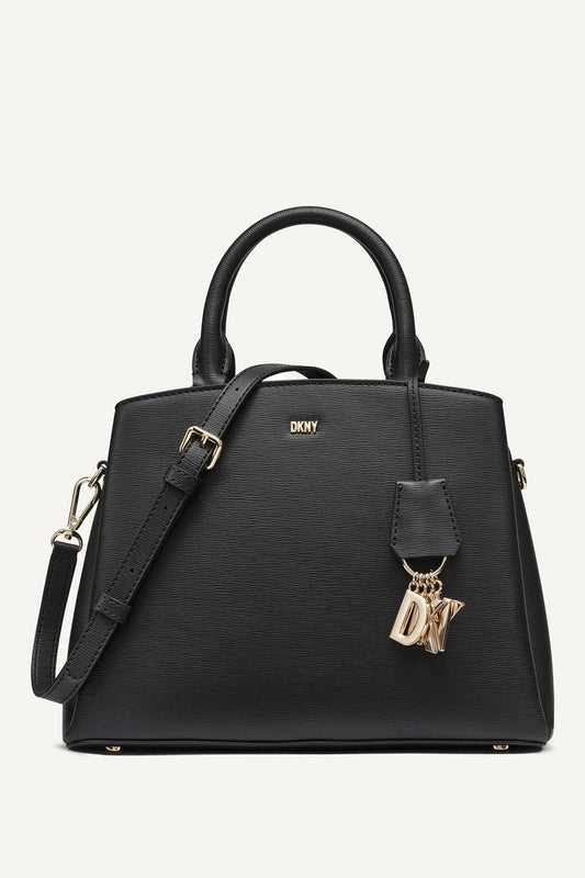 DKNY Paige Medium Satchel Black/gold