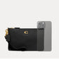 COACH Pebble Leather wristlet