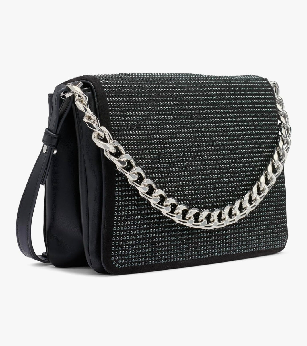 DKNY Desiree Small Flap Crossbody Black/silver