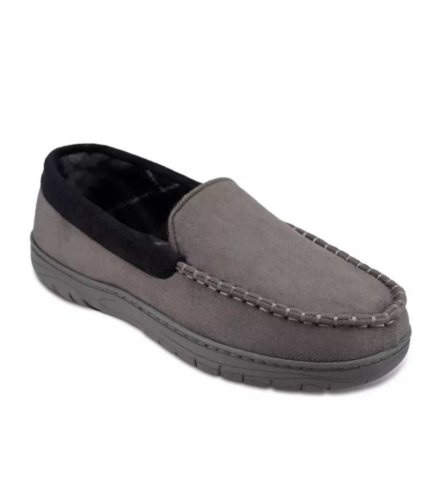 Haggar Mens Microsuede Fleece-Lined Gray 2XL (13-14)