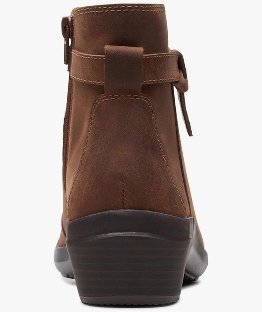 Clarks Womens Angie Spice Booties Dark Tan L 8M