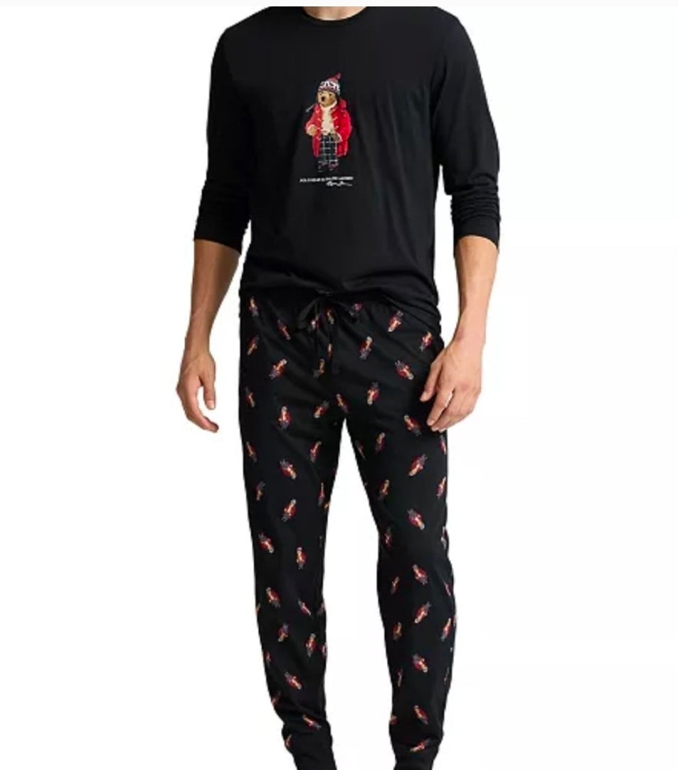 Polo Ralph Lauren Mens 2-Pc. Polo Bear Pajamas - L