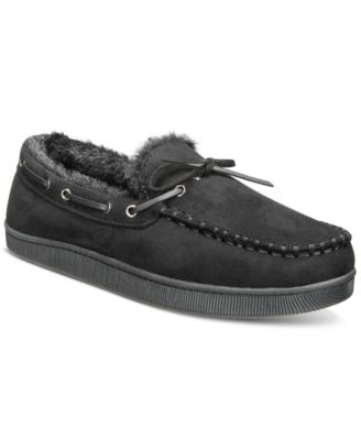 Club Room Mens Faux-Suede Moccasin Slip Navy M (8-9)
