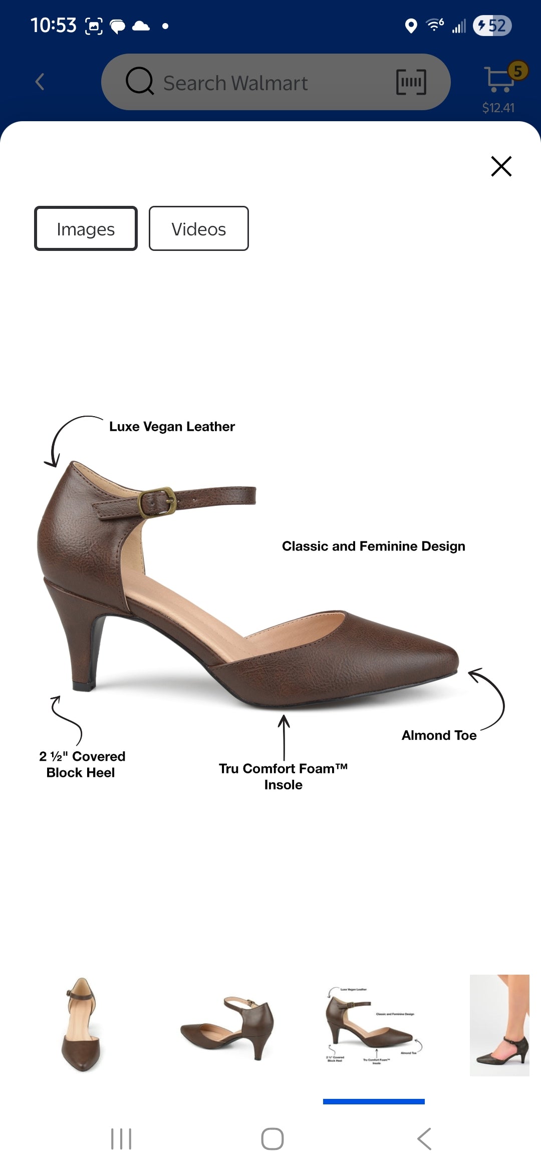 Journee Collection Womens Bettie Brown 8.5W