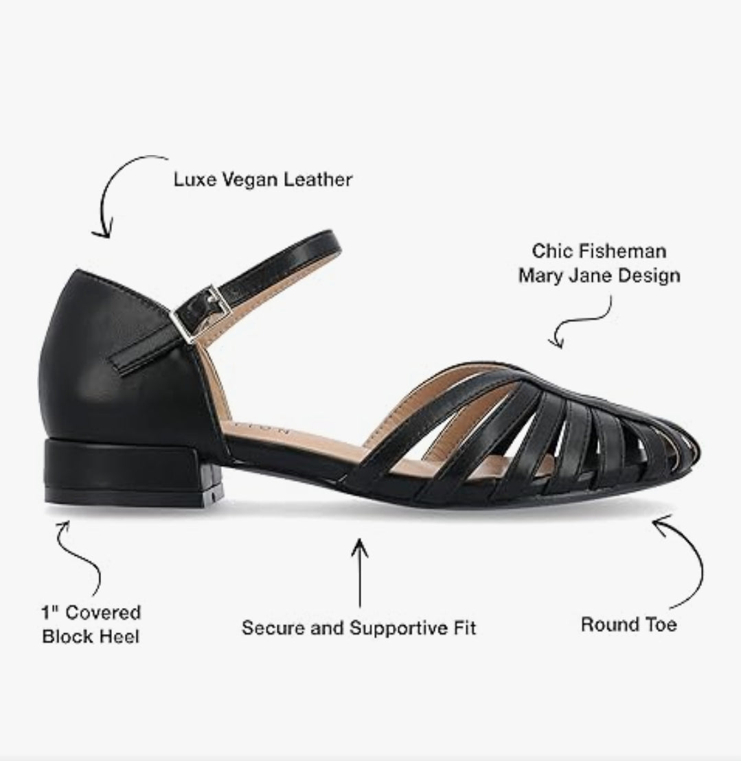 Journee Collection Womens Joannah Black 8.5M