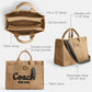 COACH Cargo Embroidered Logo Straw tote