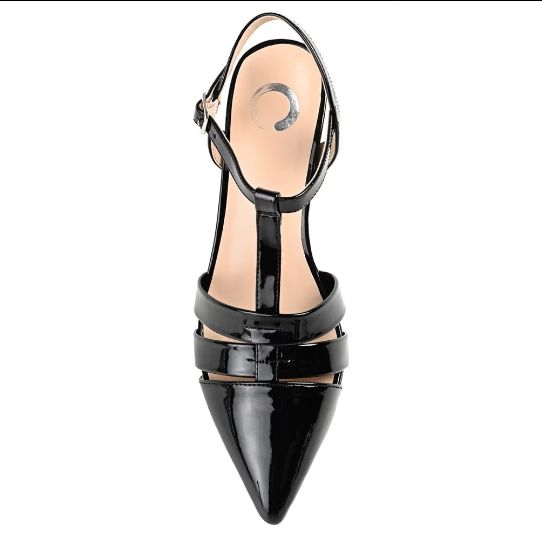 Journee Collection Womens Jazlynn Black Patent 7.5M
