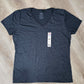 3 Heather Black V-veck (2XL)