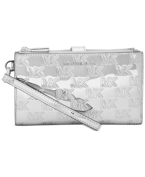 Michael Kors Double Zip Wristlet Silver