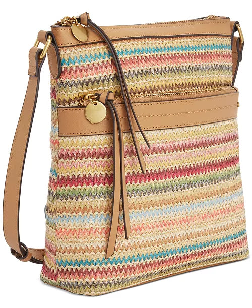 Style Co Straw North South Crossbody