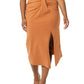 Women's faux wrap midi skirt