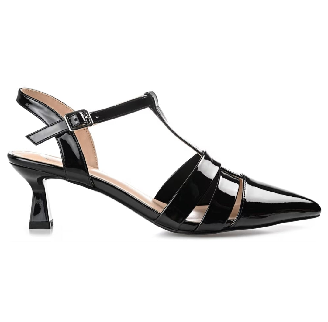 Journee Collection Womens Jazlynn Black Patent 7.5M